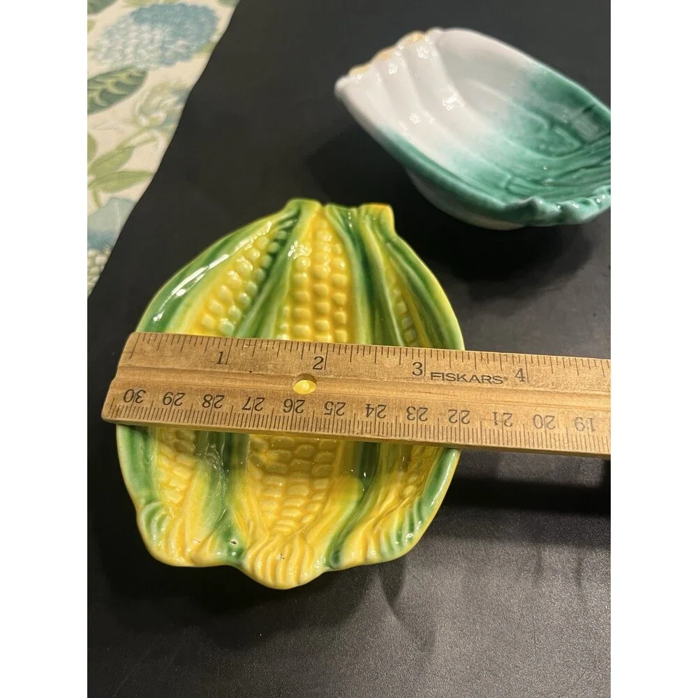 4pc Williams Sonoma Italy Corn on the Cob Red Cabbage Green Onion Bowls